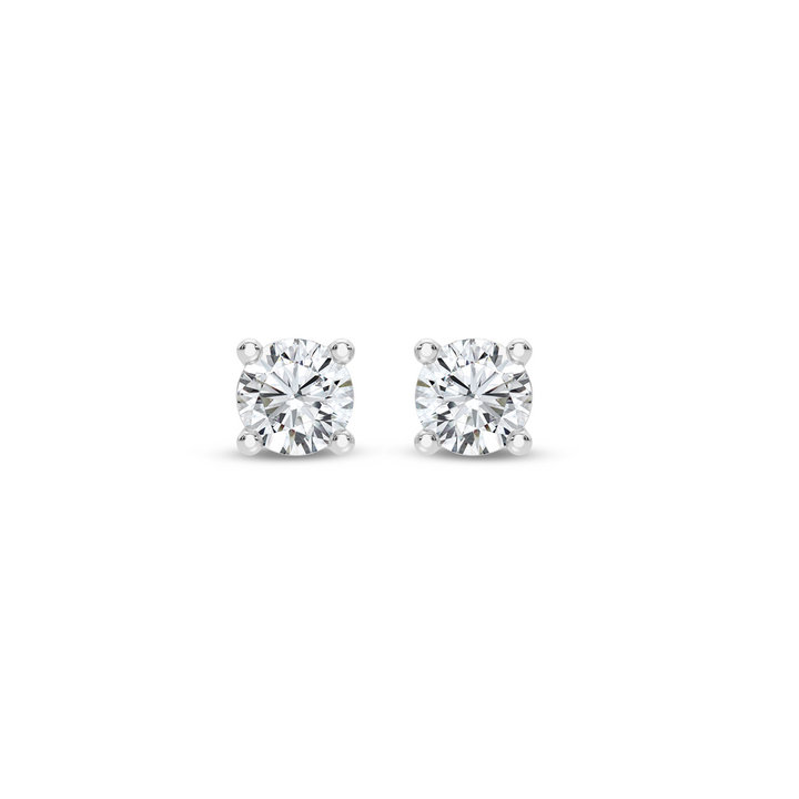 4 Carat Lab-Grown Diamond Stud Earrings in 14K White Gold