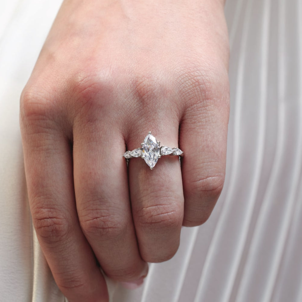 Marquise engagement ring