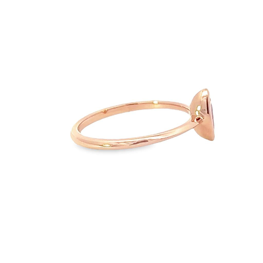 14K Rosé Gold Marquise 0.30ctw Bezel-Set Diamond  Ring