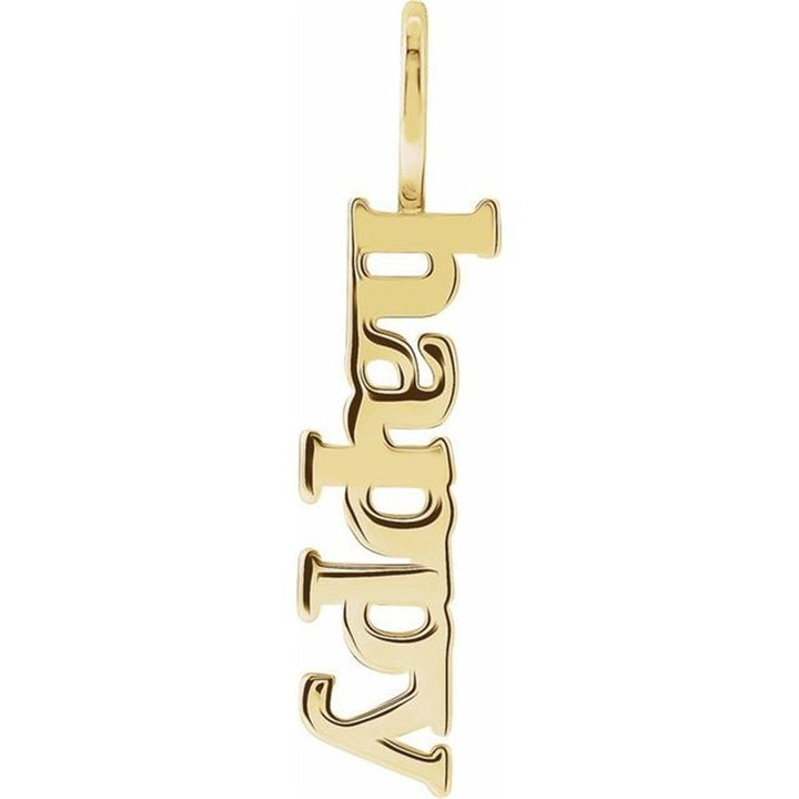 14K Yellow Gold Happy Charm