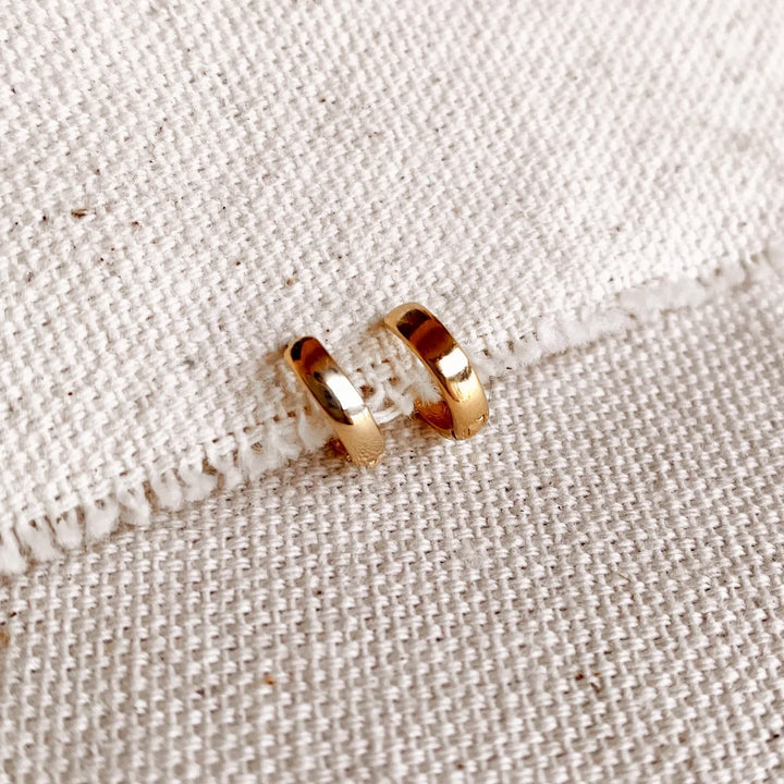 18k Gold Filled Small Clicker Hoop Earrings