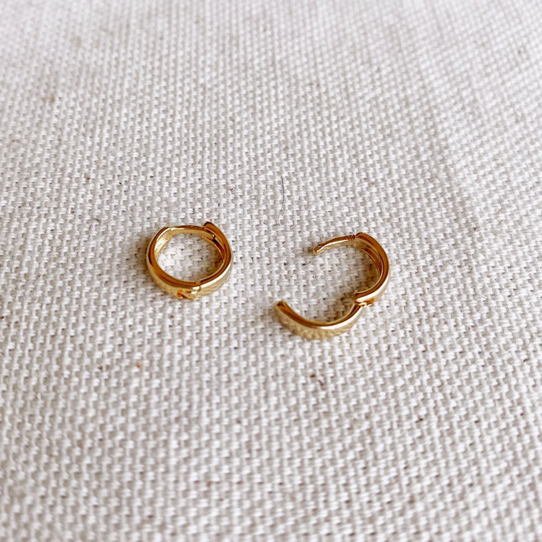 18k Gold Filled Small Clicker Hoop Earrings