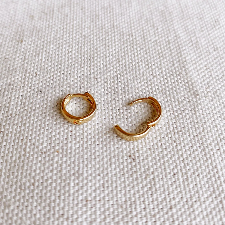 18k Gold Filled Small Clicker Hoop Earrings