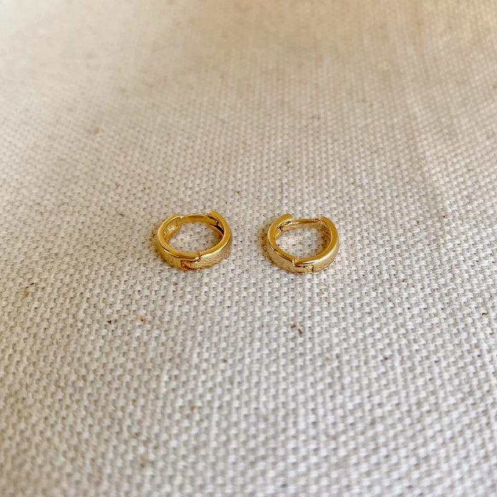 18k Gold Filled Small Clicker Hoop Earrings