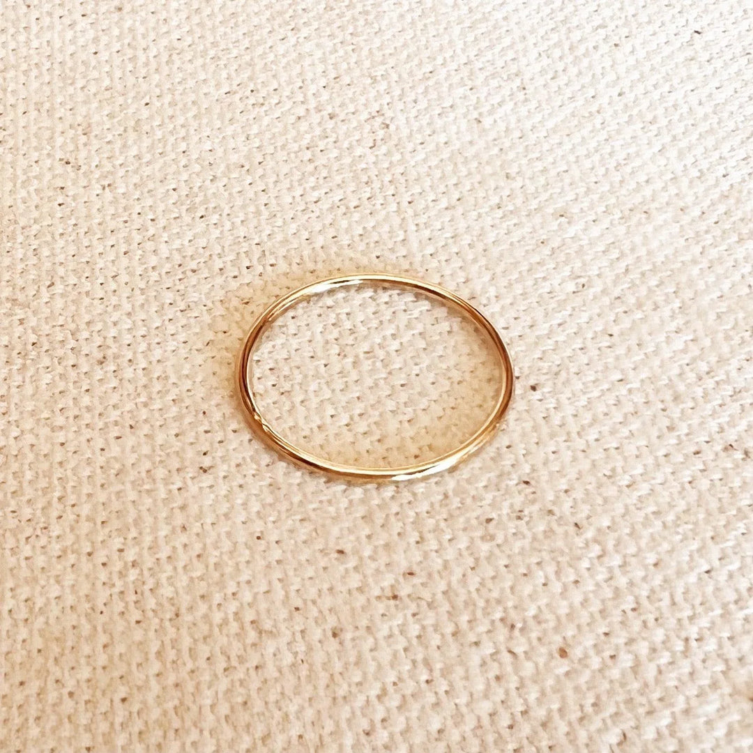 14k Gold Filled 1mm Plain Stackable Ring