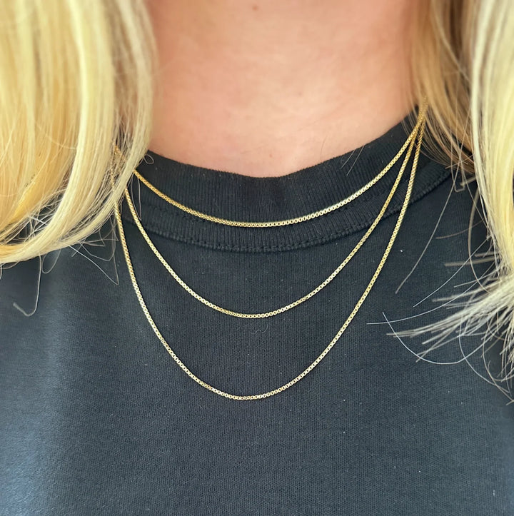 18k Gold-Filled 1mm Box chain