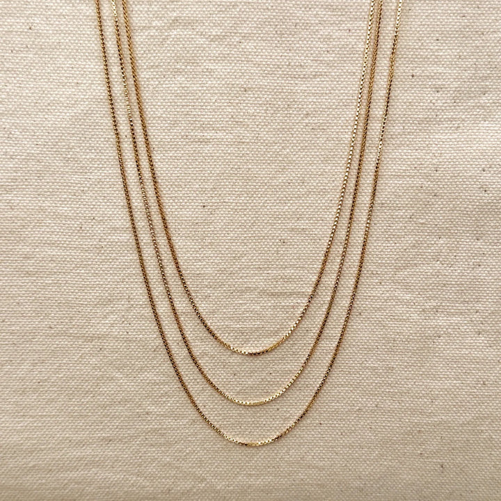 18k Gold-Filled 1mm Box chain