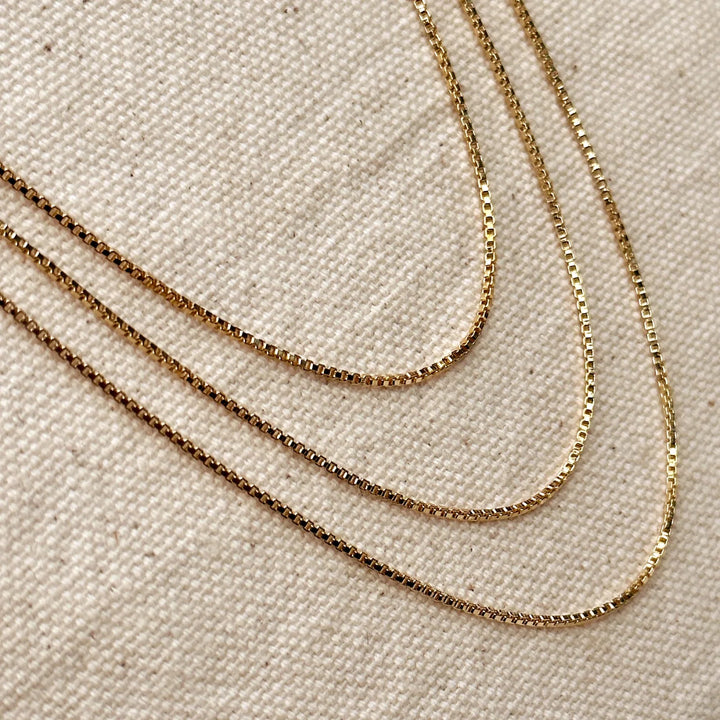 18k Gold-Filled 1mm Box chain