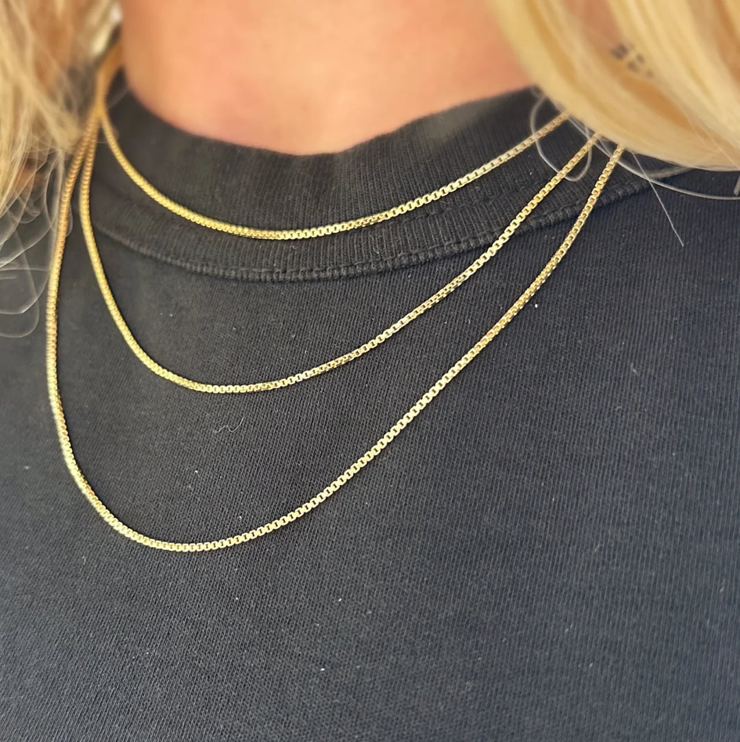 18k Gold-Filled 1mm Box chain