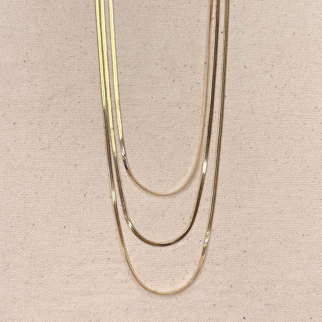 18k Gold Filled 2.0mm Thickness Herringbone Chain