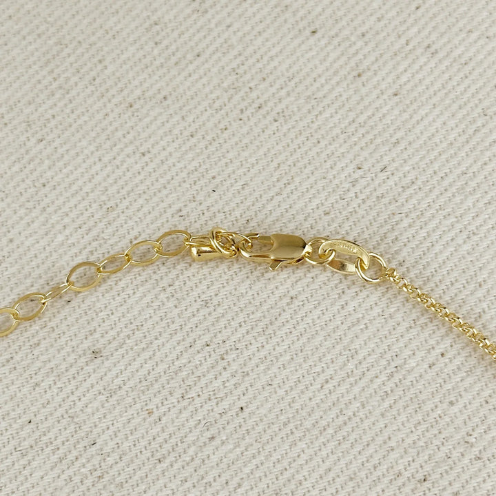 18k Gold Filled Solitaire Necklace
