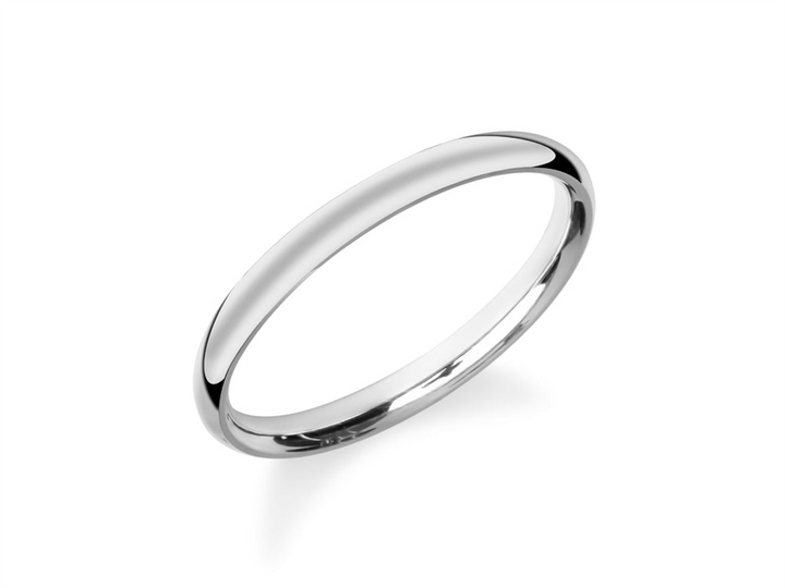 2mm Classic Dome Wedding Band | 18K Gold