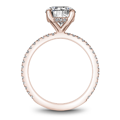 14K Rose Gold Round 0.30ctw Diamond Engagement Ring