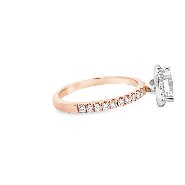 14K Two-Tone Round 0.47ctw Diamond Engagement Ring