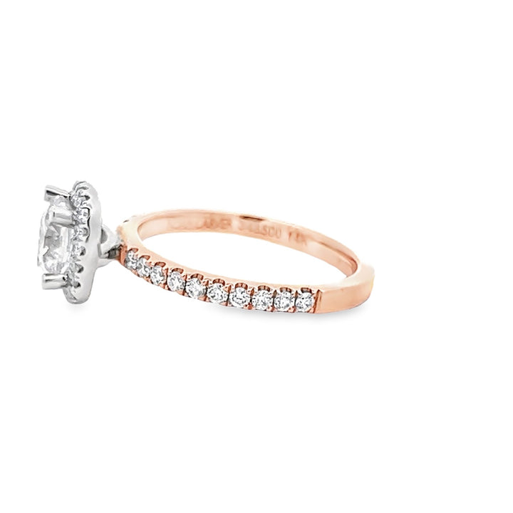14K Two-Tone Round 0.47ctw Diamond Engagement Ring