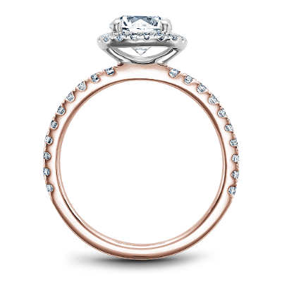 14K Two-Tone Round 0.47ctw Diamond Engagement Ring