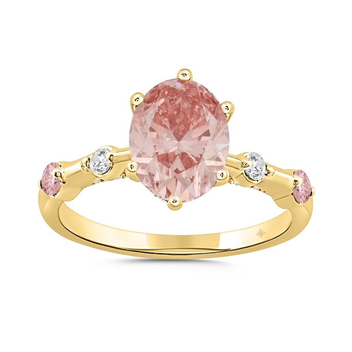 1.75 Carat Oval Lab-Grown Diamond Engagement Ring | 14K Yellow Gold | Solitaire Style