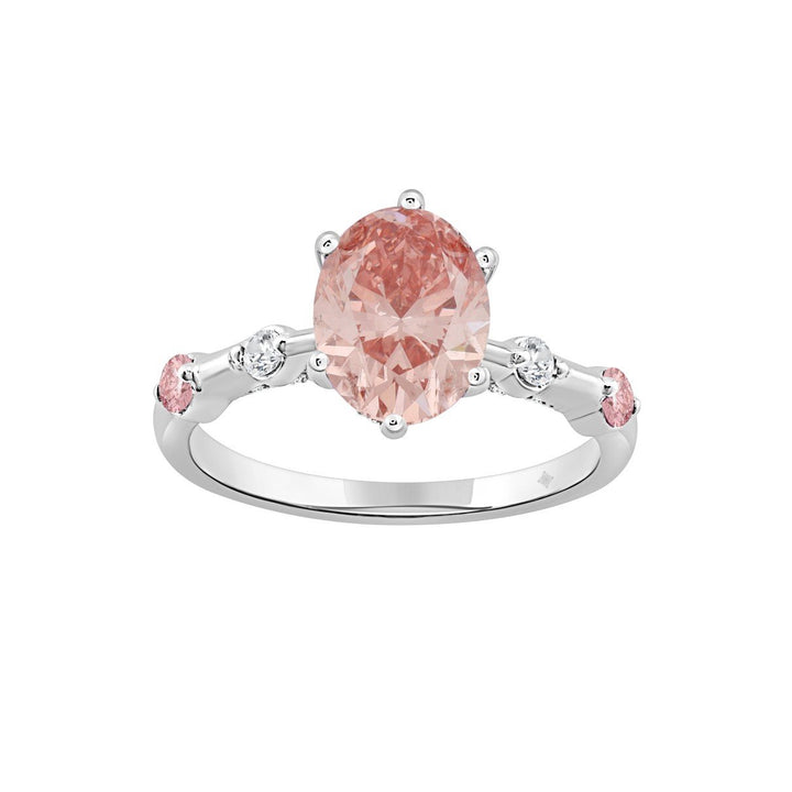 1.75 Carat Oval Lab-Grown Diamond Engagement Ring | 14K White Gold | Solitaire Style