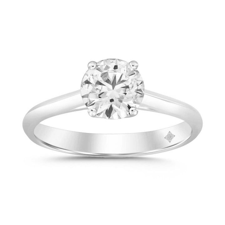 1 Carat Round Lab-Grown Diamond Engagement Ring | 14K White Gold | Solitaire Style