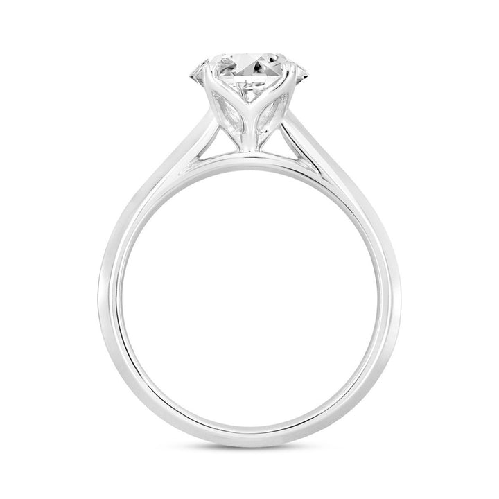 1 Carat Round Lab-Grown Diamond Engagement Ring | 14K White Gold | Solitaire Style