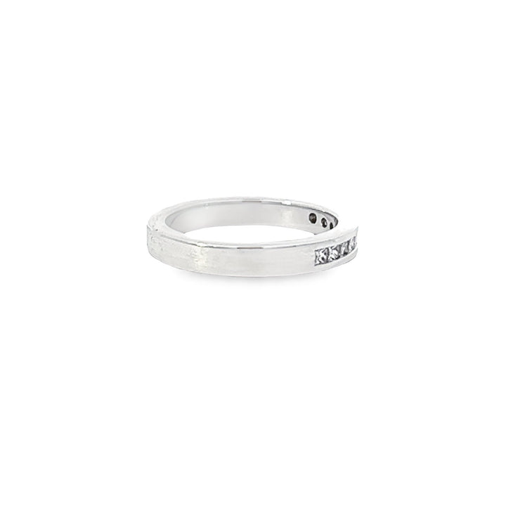 14K White Gold 0.52ctw Channel Set Diamond Wedding Band