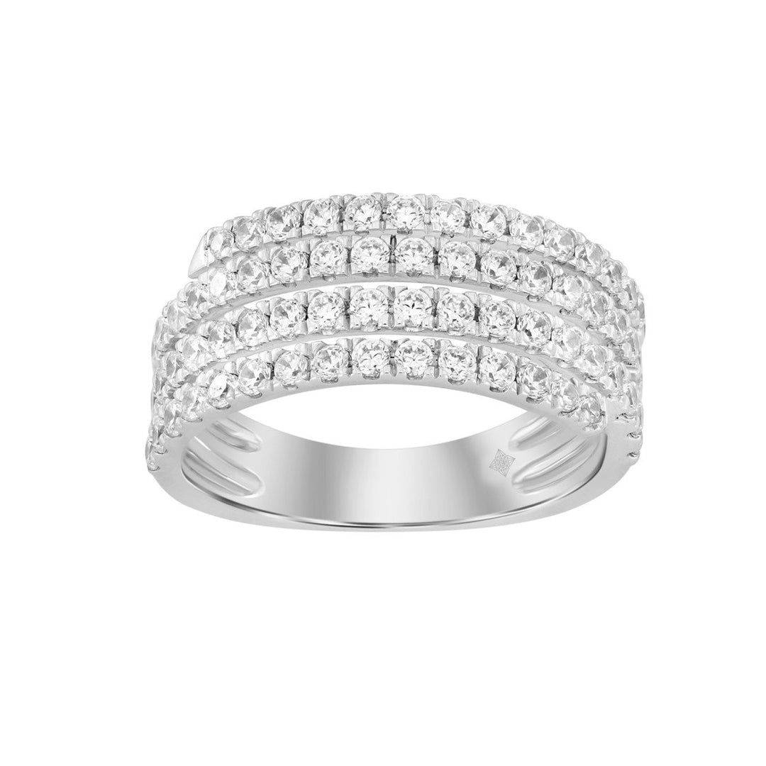 1.25 Carat Chunky Gold Wedding Band | Genuine 14k White Gold