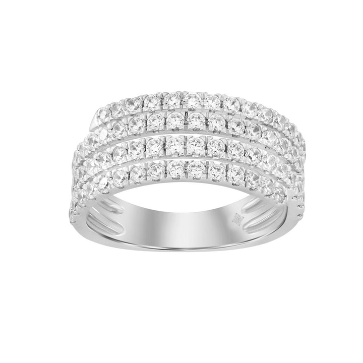 1.25 Carat Chunky Gold Wedding Band | Genuine 14k White Gold