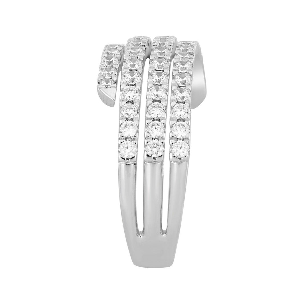 1.25 Carat Chunky Gold Wedding Band | Genuine 14k White Gold