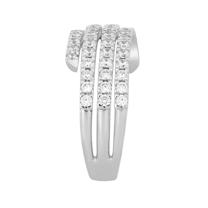 1.25 Carat Chunky Gold Wedding Band | Genuine 14k White Gold