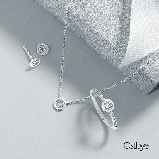 Sterling Silver 0.08ctw Diamond Stud Cluster Earrings