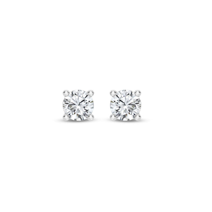 1 Carat Lab-Grown Diamond Stud F-G Color VS Earrings | 14K White Gold