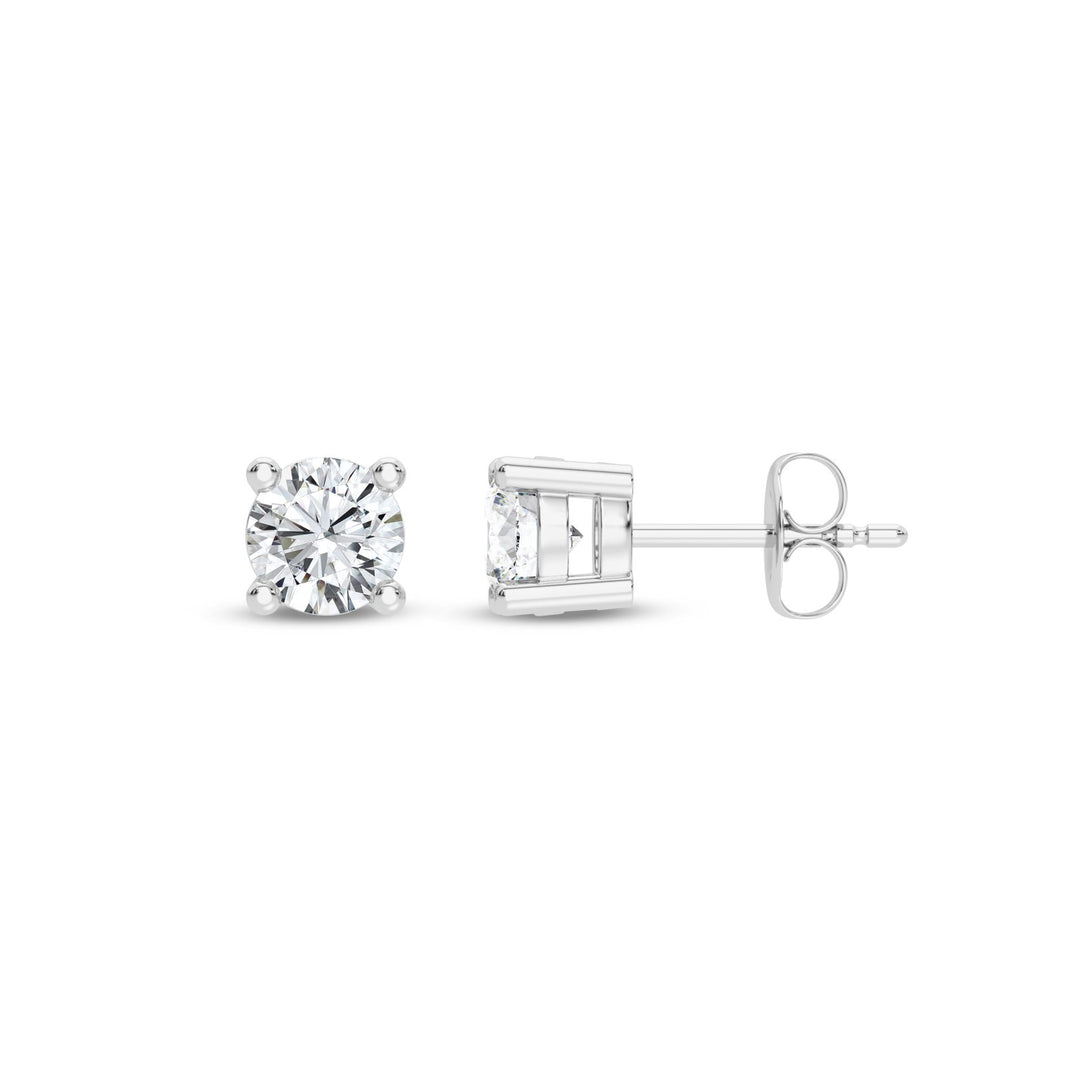 1 Carat Lab-Grown Diamond Stud F-G Color VS Earrings | 14K White Gold