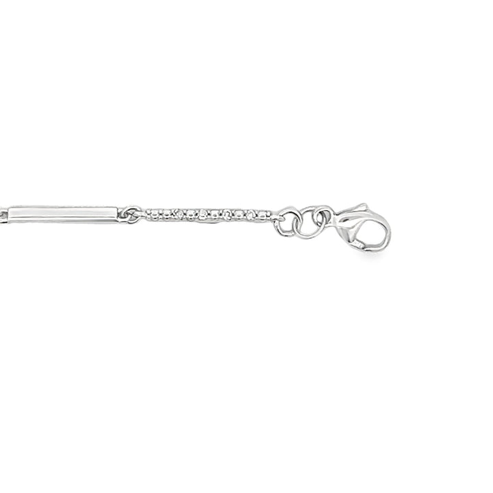 Sterling Silver White Gold 0.16ctw Diamond Bracelet