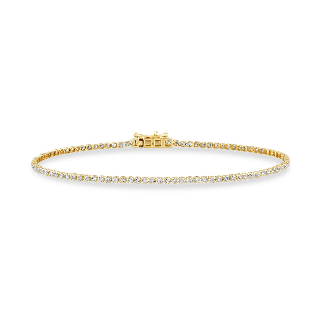 3 Carat Tennis Bracelet Lightweight 14K Yellow Gold | E-F VS Round Lab-Grown Diamonds