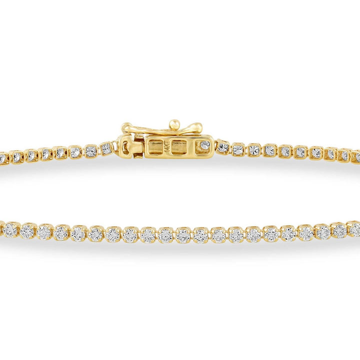 3 Carat Tennis Bracelet Lightweight 14K Yellow Gold | E-F VS Round Lab-Grown Diamonds