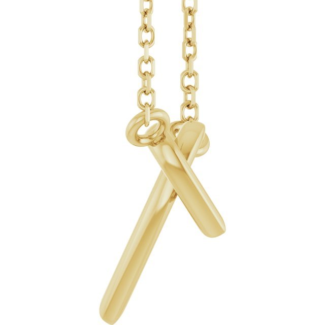 14K Yellow Gold Interlocking Heart Necklace