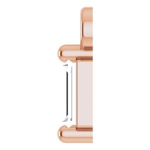 14K Rose Gold .06ctw Baguette Diamond Charm