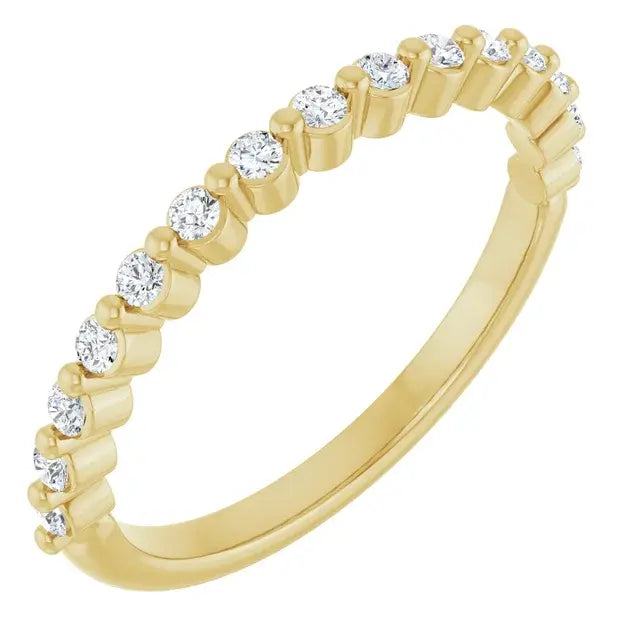 14K Yellow  2 mm Round Anniversary Band Mounting
