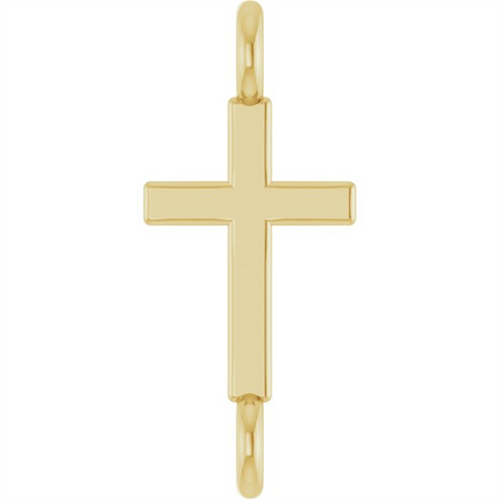 14K Yellow Gold Petite Cross Link Charm