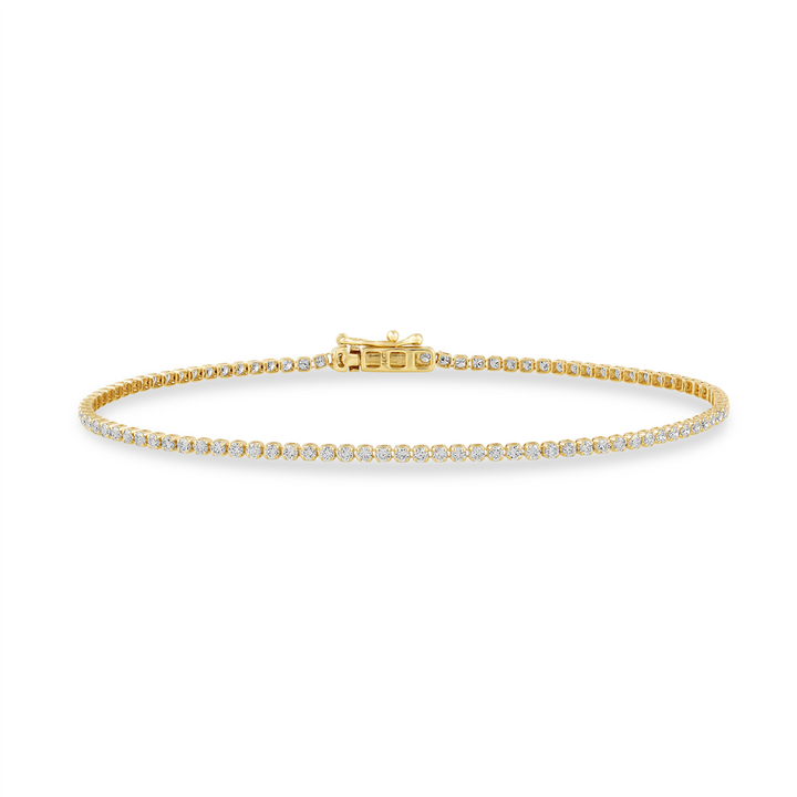 4 Carat Tennis Bracelet Lightweight 14K Yellow Gold | E-F VS Round Lab-Grown Diamonds