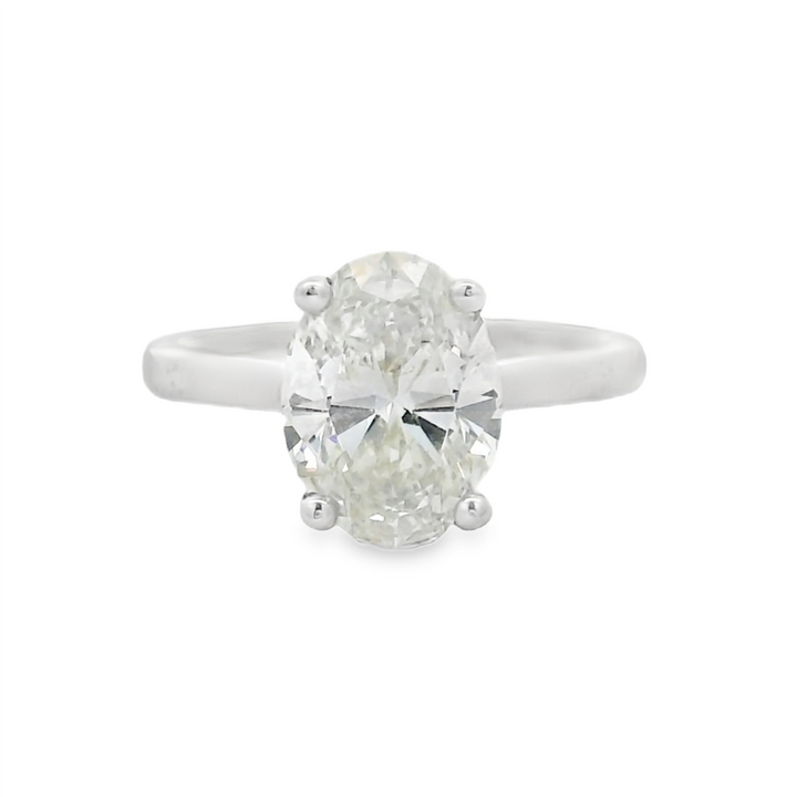 1.70 Carat Oval Lab-Grown Diamond Solitaire Engagement Ring | 14K White Gold