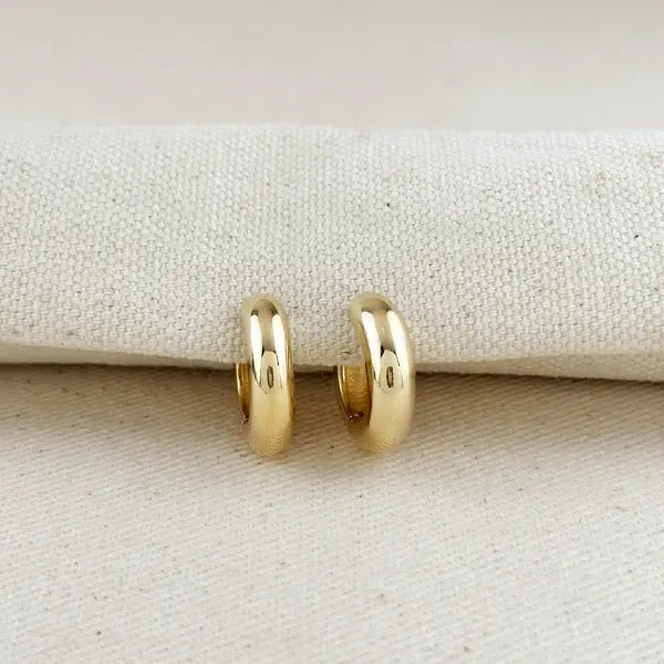 18k Gold Filled 18mm Polished Chunky Clicker Hoop Earrings