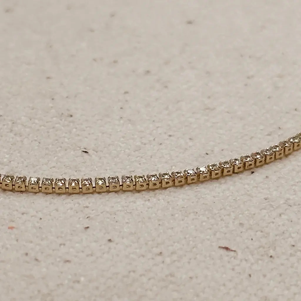 18k Gold Filled 1.2mm CZ Tennis Bracelet
