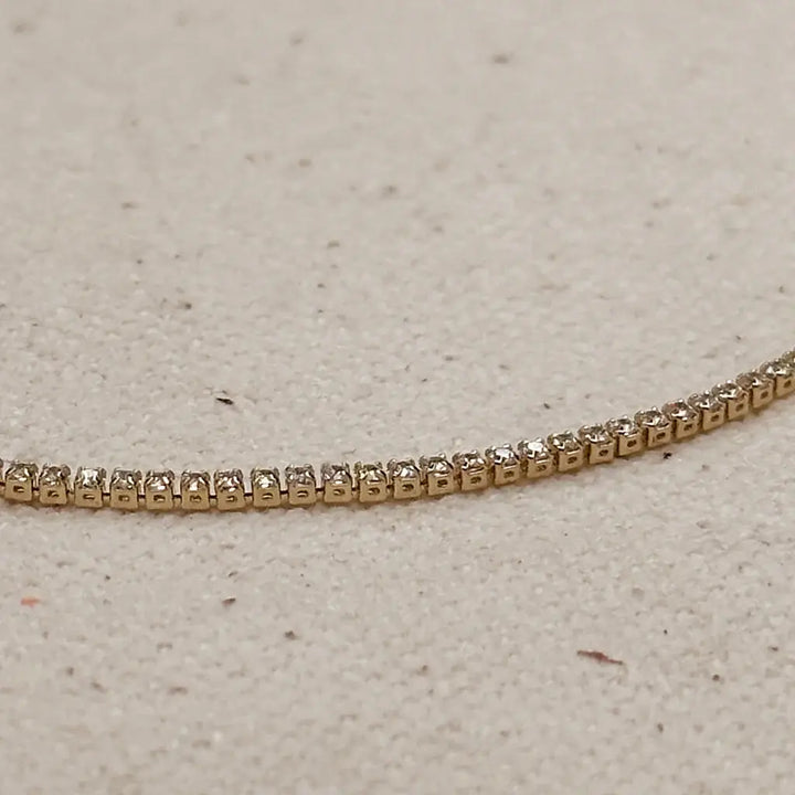 18k Gold Filled 1.2mm CZ Tennis Bracelet