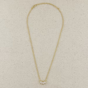 18k Gold Filled CZ Lotus Necklace