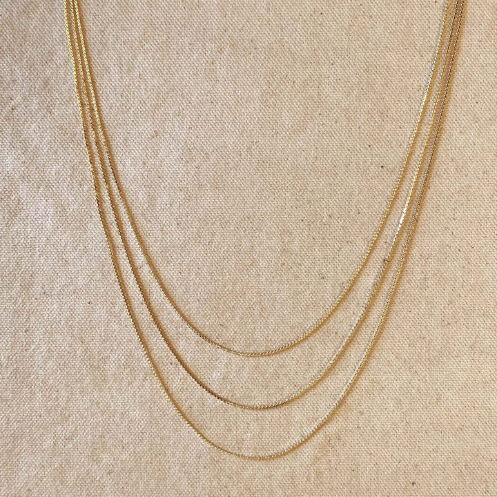 18k Gold Filled Dainty Chain Necklace