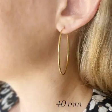 18k Gold Filled Endless Hoop Earrings