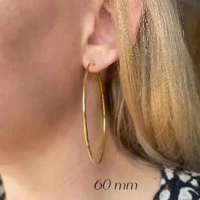 18k Gold Filled Endless Hoop Earrings