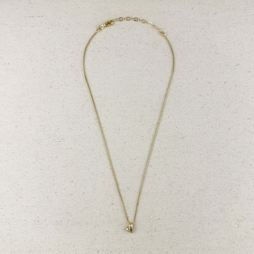 18k Gold Filled Uneven Heart Necklace