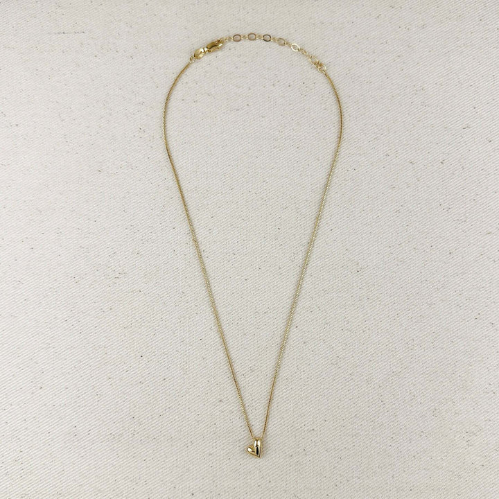 18k Gold Filled Uneven Heart Necklace